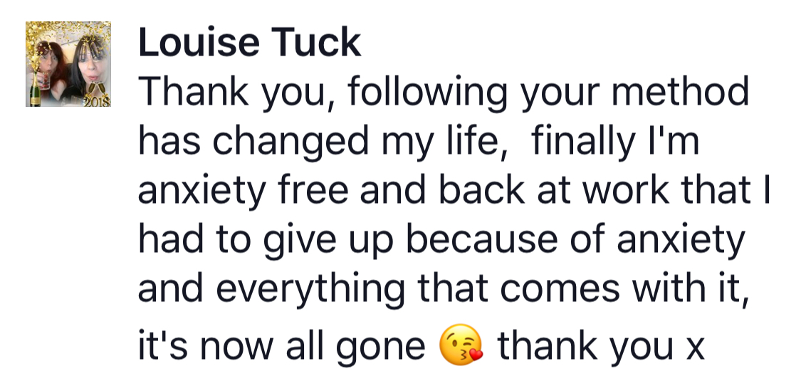 Real testimonial from a recovered client